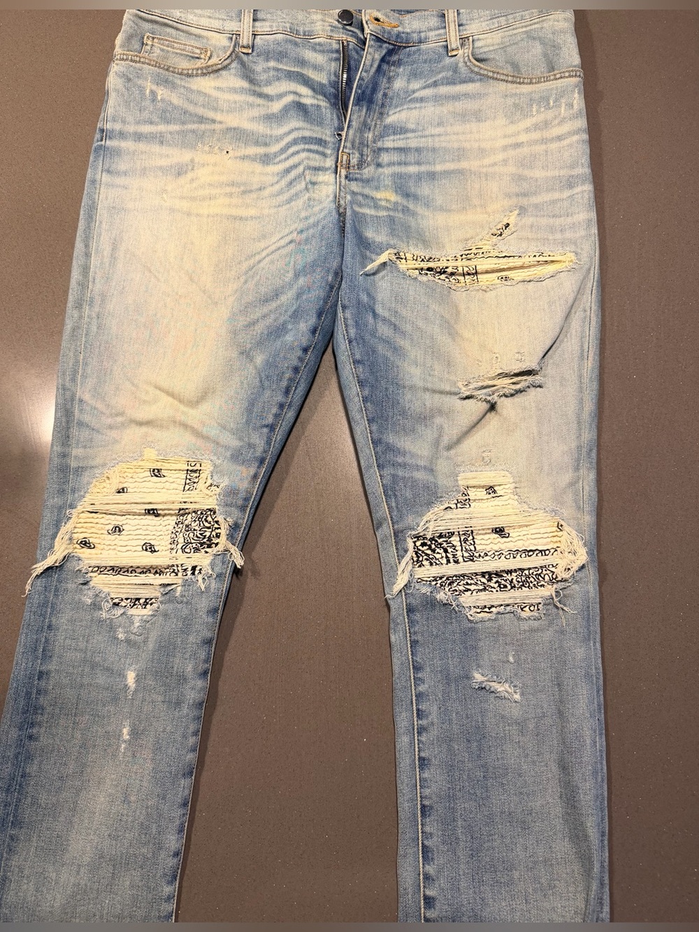 Men’s Amiri Bandana Jeans Size 36 - Picture 9 of 13